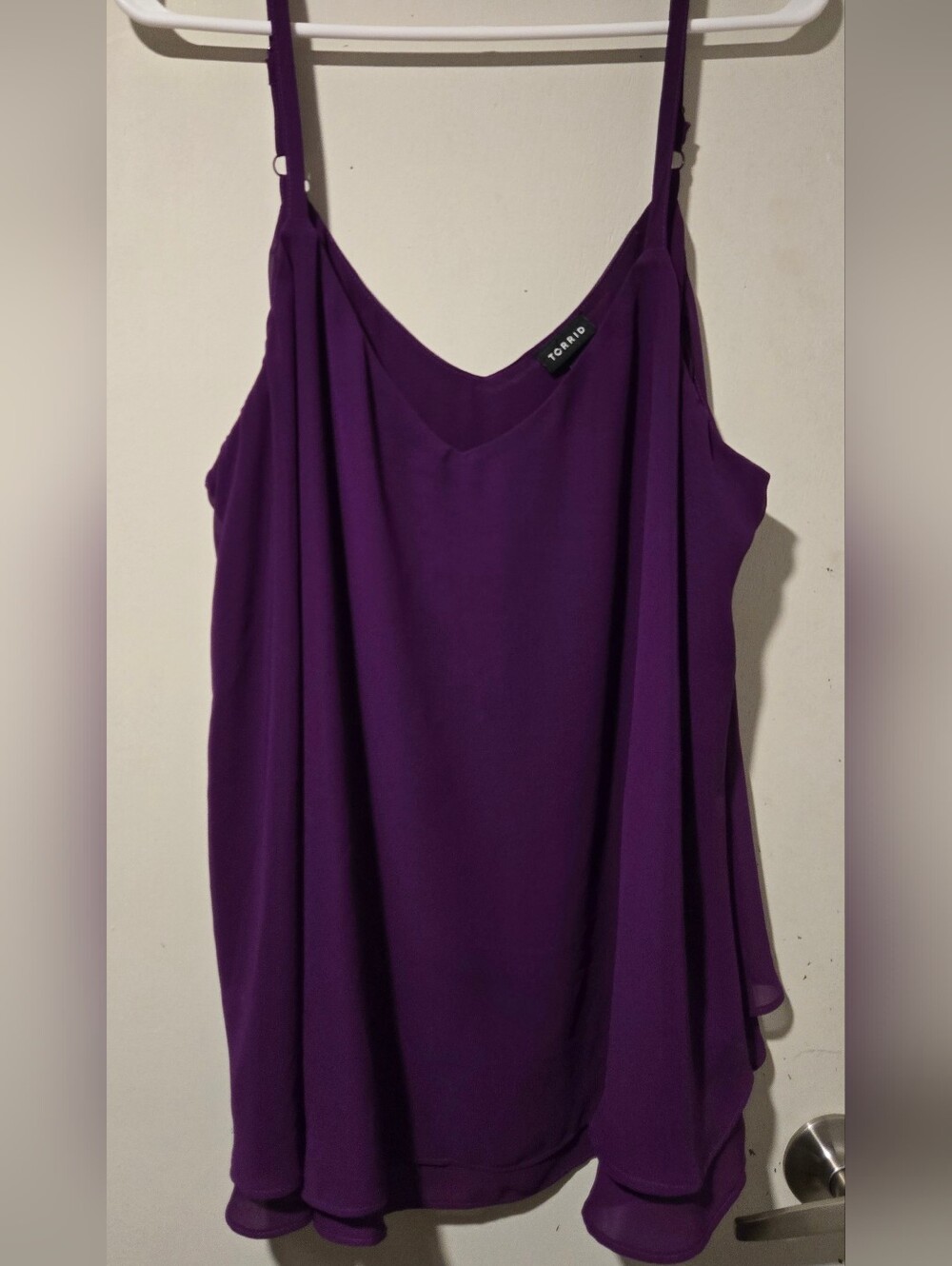 torrid Deep Purple V-Neck Torrid Size 2 Spaghetti Strap Camisole